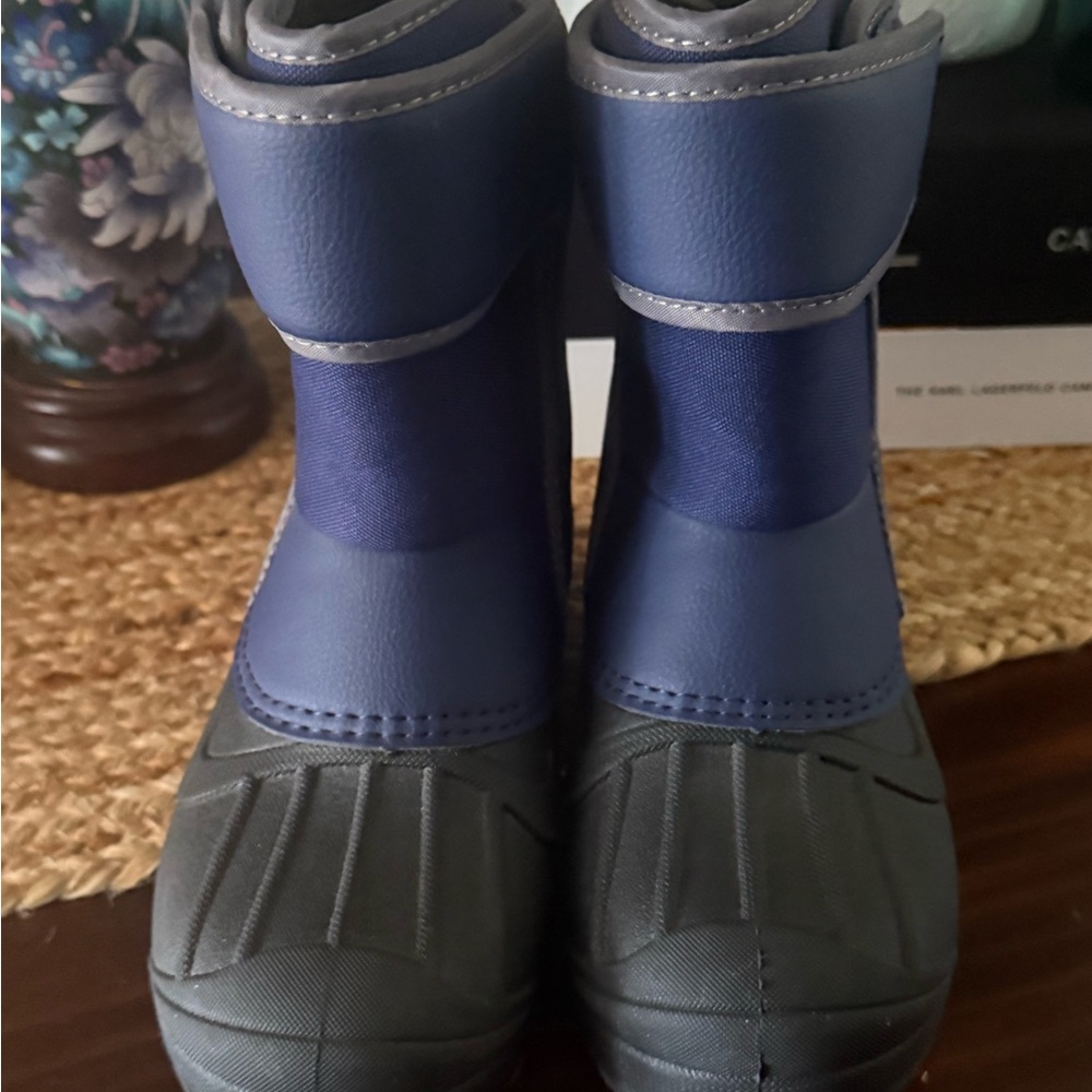Kids Blue and Gray Boots